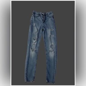Blue ripped jeans